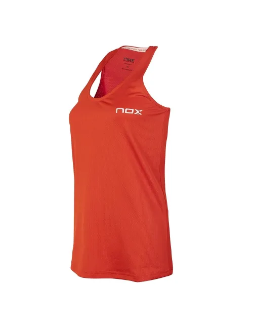 Camiseta Tirantes Nox Team Rojo Blanco Mujer | Ofertas de pádel